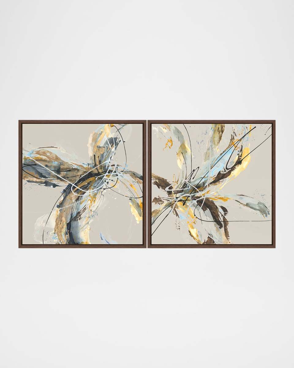 "Dreams of a Chance" Set of 2 Framed Giclees by Bella Lane, 40.75" Square